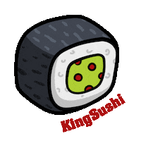 kingsushi_che food yummy delivery sushi Sticker