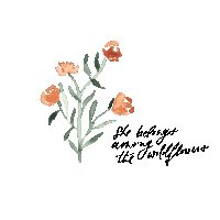 julia_stiller boho botanical watercolour wildflower Sticker