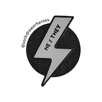sockdrawerheroes trans nonbinary pronouns sdh Sticker