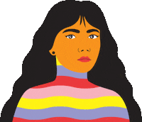 Girl Rainbow Sticker