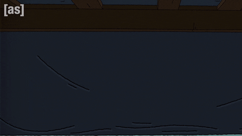 Under The Bed Peek GIF by Adult Swim