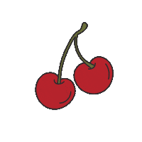 Fruit Cherry Sticker by CarlijnQ