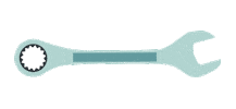 Tool Wrench Sticker by Cristiana Oprea