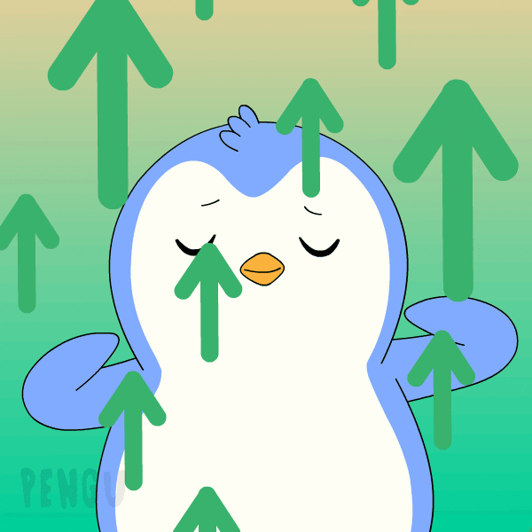 To The Moon Arrow GIF by Pudgy Penguins
