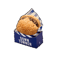 Burger Cheeseburger Sticker by DOWNTOWNER