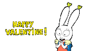 Valentines Day Valentine Sticker by Simon Super Rabbit