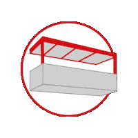 kdueberdachung weiss rot haus kd Sticker