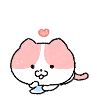 rangd_darng love art cat illustration Sticker