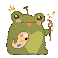 jimzi art artist frog pintura Sticker