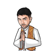 marmooff indian producer prayer chakra Sticker