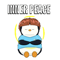 Breathe Inner Peace Sticker by Pudgy Penguins
