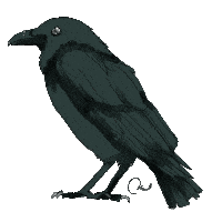 Ru66ishGame bird see crow 鳥 Sticker