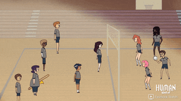 serve gym class GIF by Cartuna