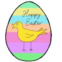Chicken Easter Sticker