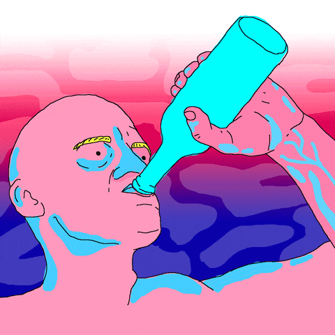 Animation Drinking GIF by Polina Zinziver