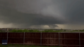 Tornado-Warned Storm Clouds Loom Over Fort Worth