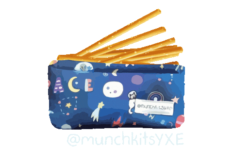 Munchkits giphyupload space bag snack bag Sticker