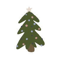 Christmas Tree Sticker by Anne Wilson
