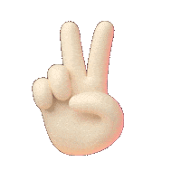 Two Fingers 3D Sticker by Emoji