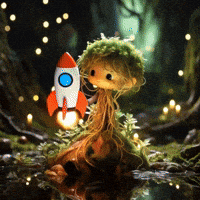 To The Moon Mooning GIF by Treegens