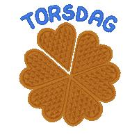 Waffle Torsdag Sticker by LittlefieldGIF