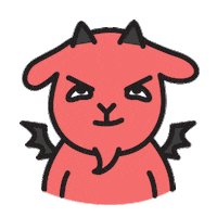 jinsdesk goat jinsdesk Sticker