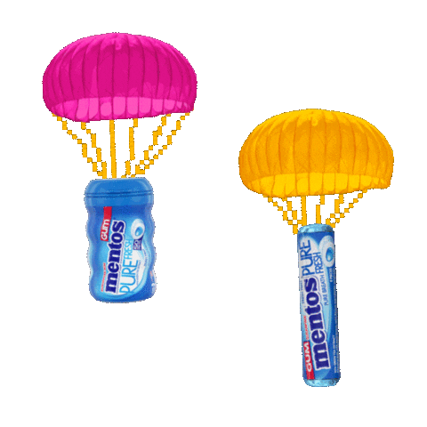 mentos fun cool fresh parachute Sticker