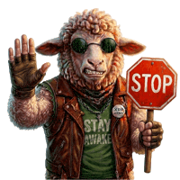 Stop No Sticker by GLITCHER