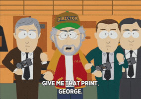 talking steven spielberg GIF by South Park 