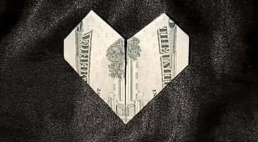 VenusEnvyDrag heart money dollar dollars GIF