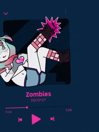 M0NS_Draw animation miku zombies hatsune miku GIF