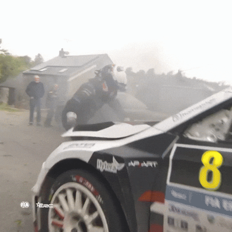 Fire Rallying GIF by FIA European Rally Championship
