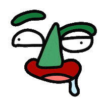 drunk face Sticker by Artandsuchevan