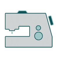 Sewing Machine Sticker by Spoonflower