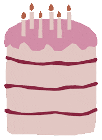 Birthday Cake Sticker by Louisa Taylor Studio