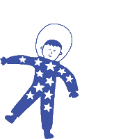 Spaceman Rocketship Sticker by ergoPouch