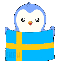 Sweden Flag Penguin Sticker by Pudgy Penguins