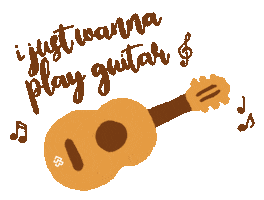 I Wanna Guitar Sticker