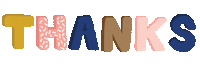 Thanks Colors Sticker