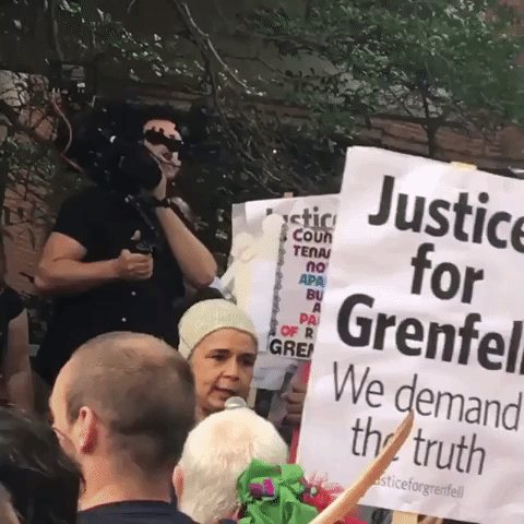 Protesters at Kensington Town Hall Demand Justice for Grenfell Fire Victims