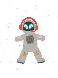 Outer Space Astronaut Sticker by Askew Student Life Cinema
