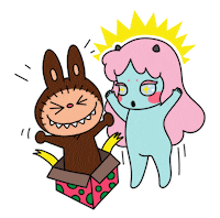 surprise cosmicgirl Sticker by Okokume