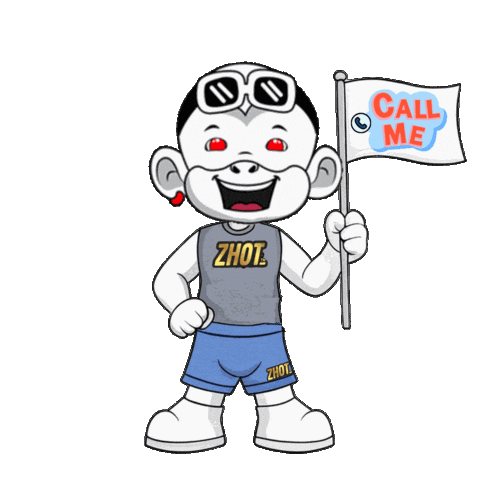 Happy Call Me Sticker by Zhot