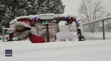 Indiana Man Drives Snow-Covered Jeep Around Town Dressed as Santa