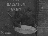 NationalWWIMuseum black and white cooking military donuts GIF