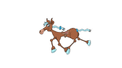 mokeystudio fun run cow correr Sticker
