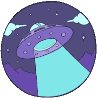 Ufo Planets Sticker