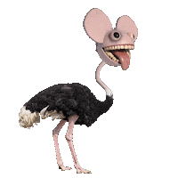 3D Ostrich Sticker by deadmau5