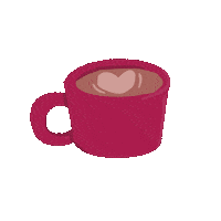 Coffee Time Pink Sticker