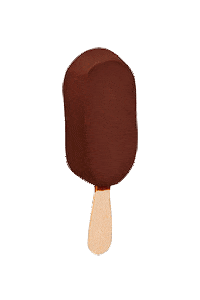 mustloveco chocolate ice cream bite novelty Sticker